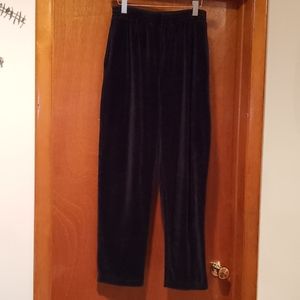 Jenny Buchanan Black Velvet Pants, Size M #239
